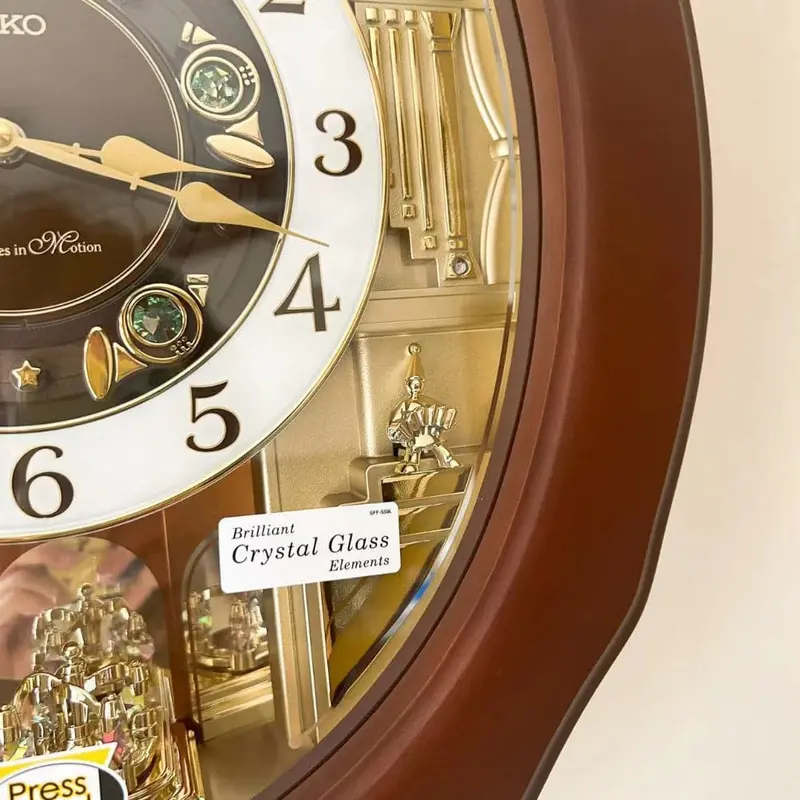 Seiko Melodies In Motion Round Wall Clock Qxm604b 2