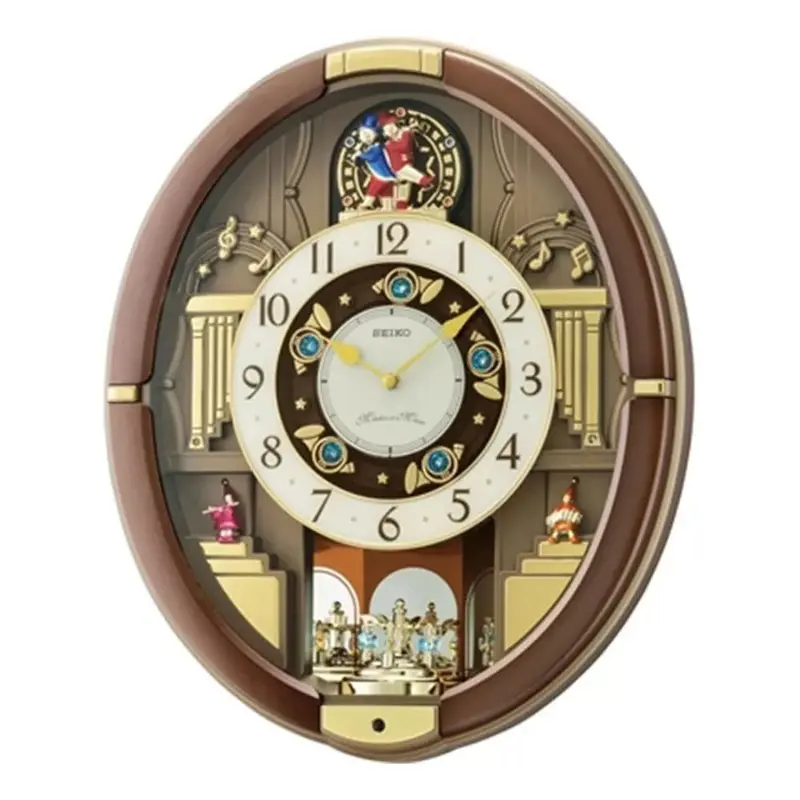 Seiko Musical Round Wall Clock Qxm384bt 1