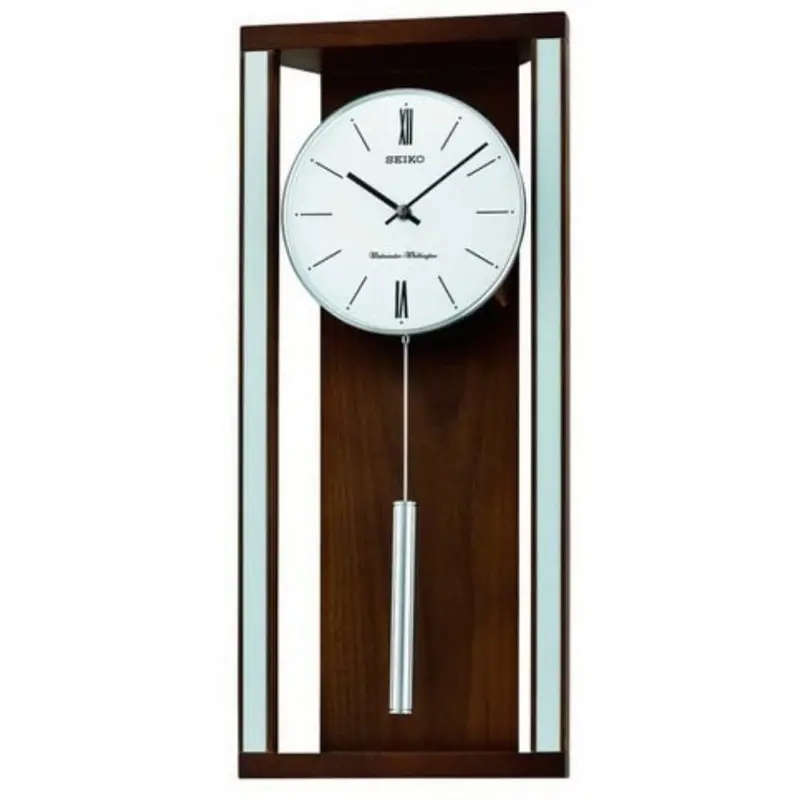 Seiko Pendulum Chime Wall Clock Qxh068bn 1