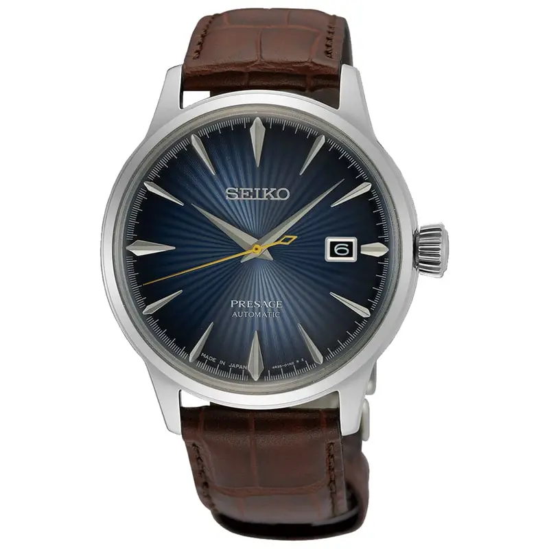 Seiko Presage Automatic Brown Leather Strap Men Watch Srpk15j1 1