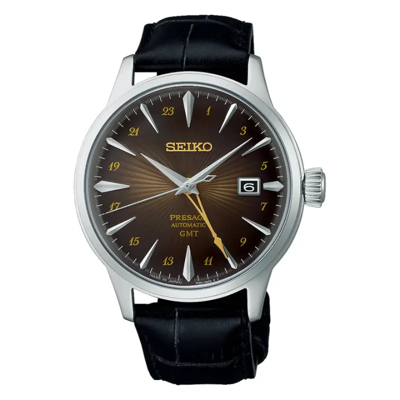 Seiko Presage Black Leather Strap Men Watch Ssk039j1p 1