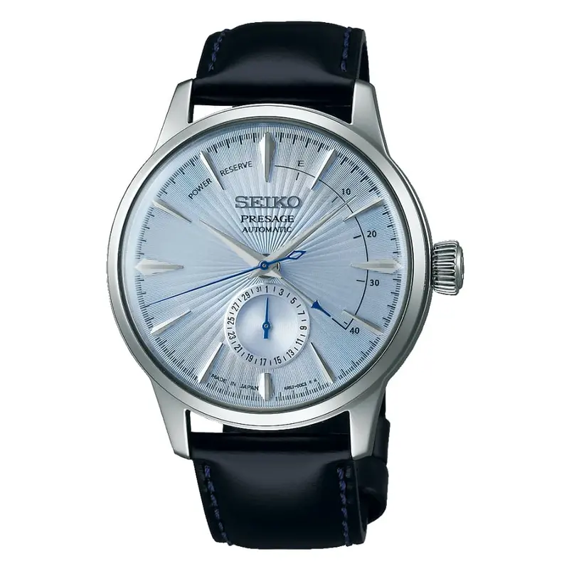 Seiko Presage Blue Dial Leather Strap Men Watch Ssa343j1 1