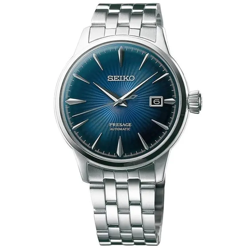Seiko Presage Blue Dial Silver Stainless Steel Strap Men Watch Srpb41j1p 1