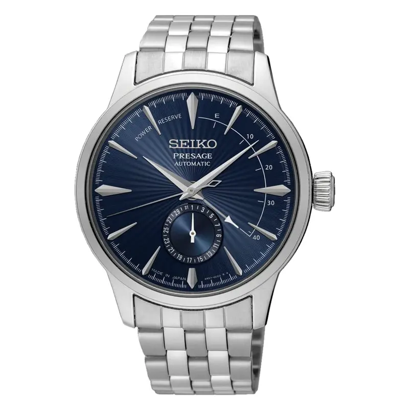 Seiko Presage Blue Dial Silver Stainless Steel Strap Men Watch Ssa347j1p 1