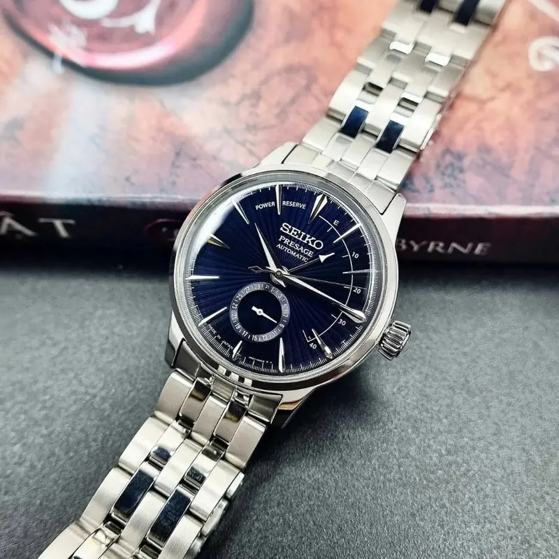 Seiko Presage Blue Dial Silver Stainless Steel Strap Men Watch Ssa347j1p 2