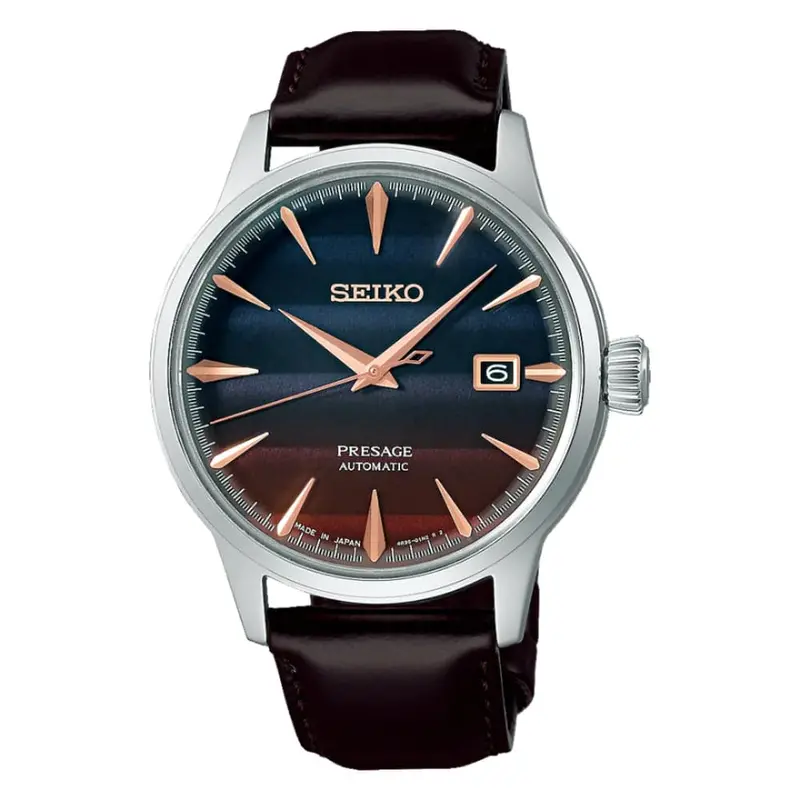 Seiko Presage Brown Leather Strap Men Watch Srpk75j1 1