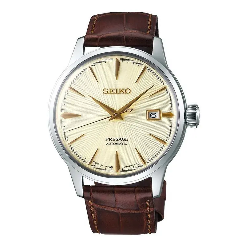 Seiko Presage Cocktail Srpc99j1 Automatic Men's Brown Leather Strap Watch 1