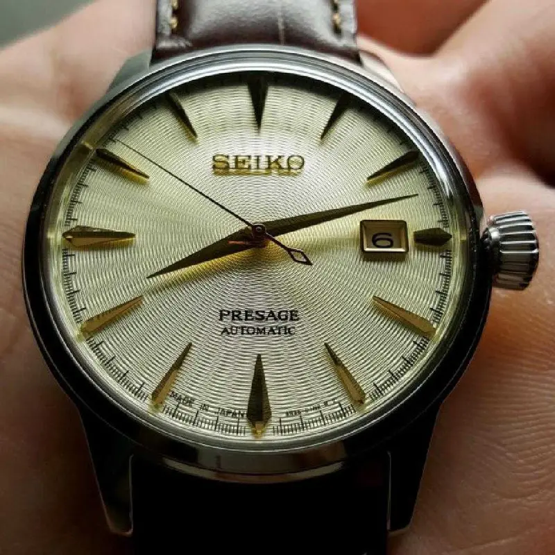 Seiko Presage Cocktail Srpc99j1 Automatic Men's Brown Leather Strap Watch 2