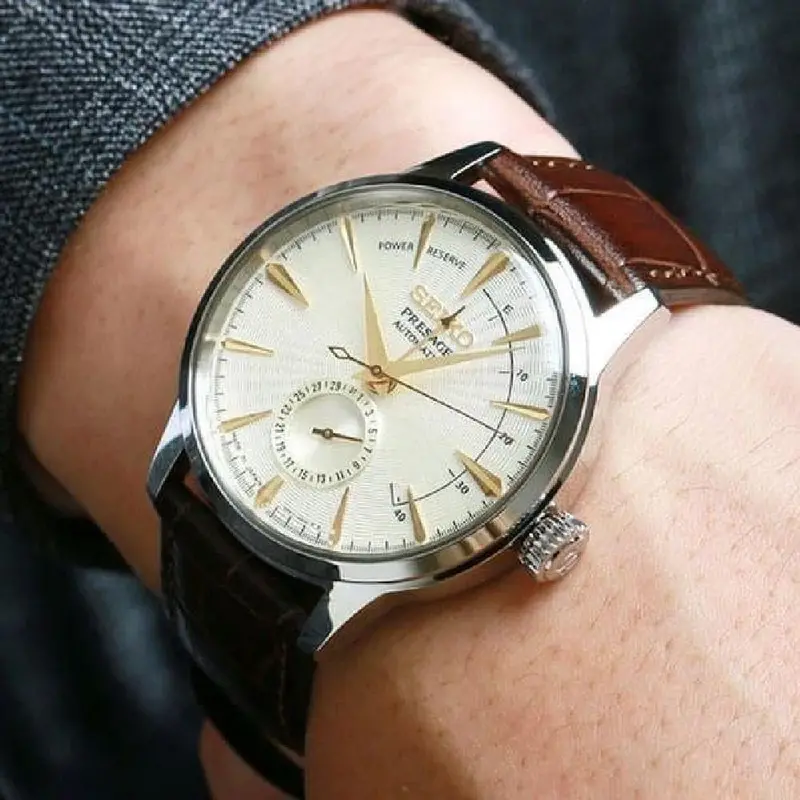 Seiko Presage Cocktail Ssa387j1 Automati Men's Brown Leather Strap Men's Watch 2