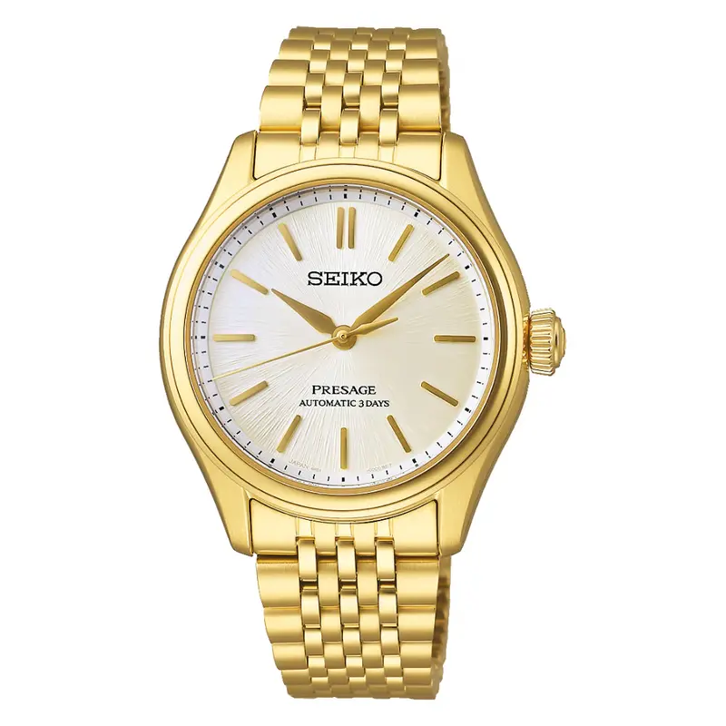 Seiko Presage Gold Stainless Steel Strap Men Watch Spb524j1 1