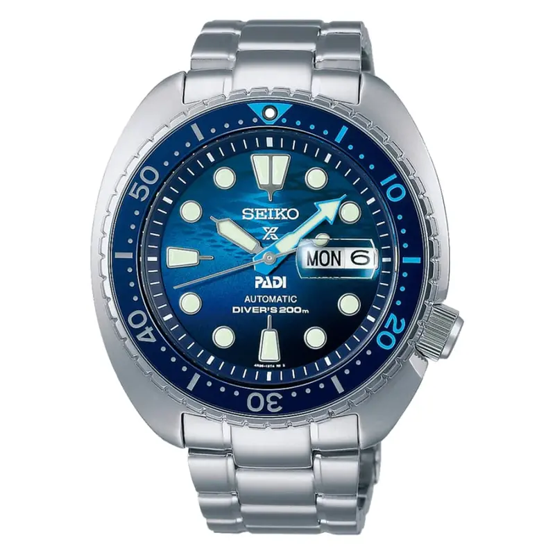 Seiko Presage Sea Blue Dial Silver Stainless Steel Strap Men Watch Srpk01k1 1