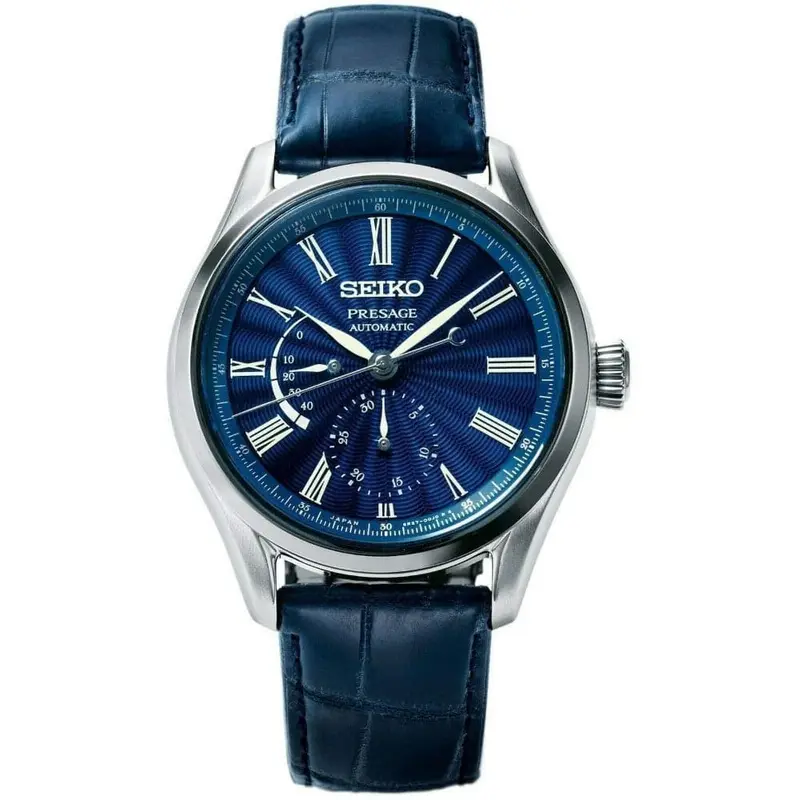 Seiko Presage Spb073j1 Automatic Men's Blue Leather Strap Watch 1