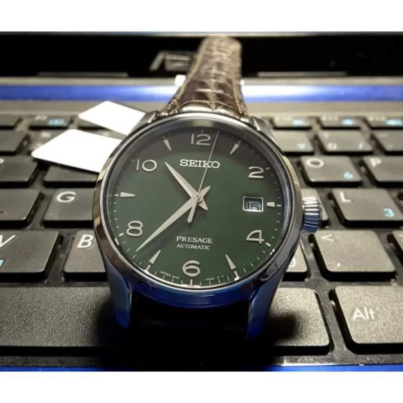 Seiko Presage Spb111j1p Green Dial Brown Leather Men's Watch 2