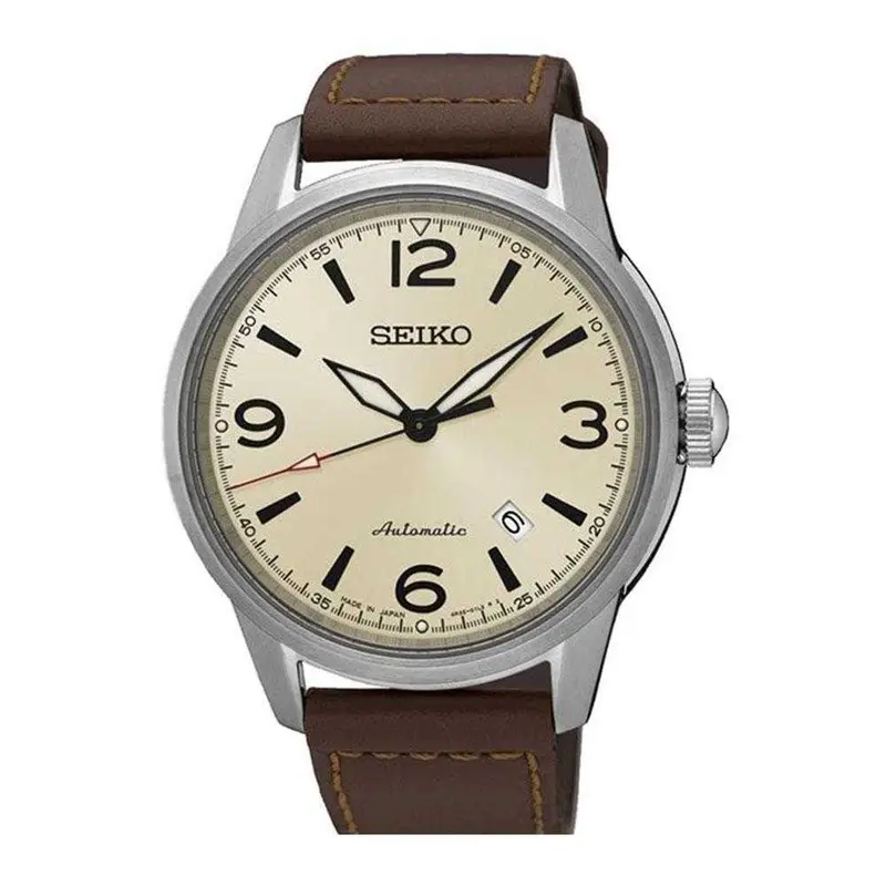 Seiko Presage Srpb03j1 Automatic Men's Brown Leather Strap Watch 1