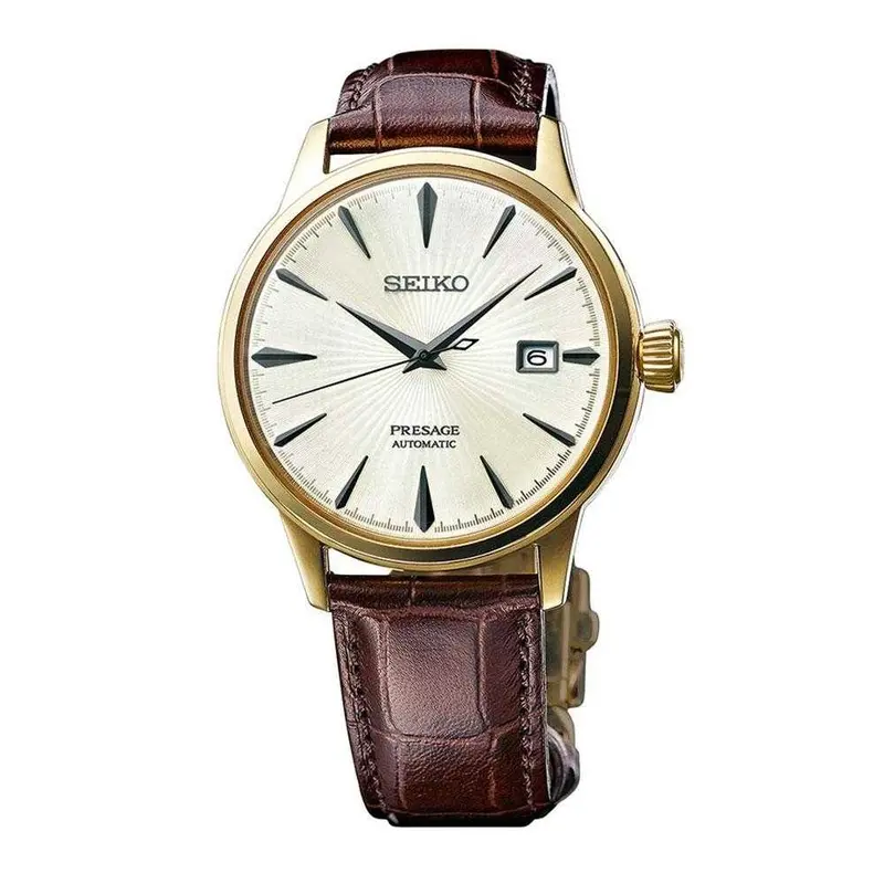 Seiko Presage Srpb44j1 Automatic Men's Brown Leather Strap Watch 1