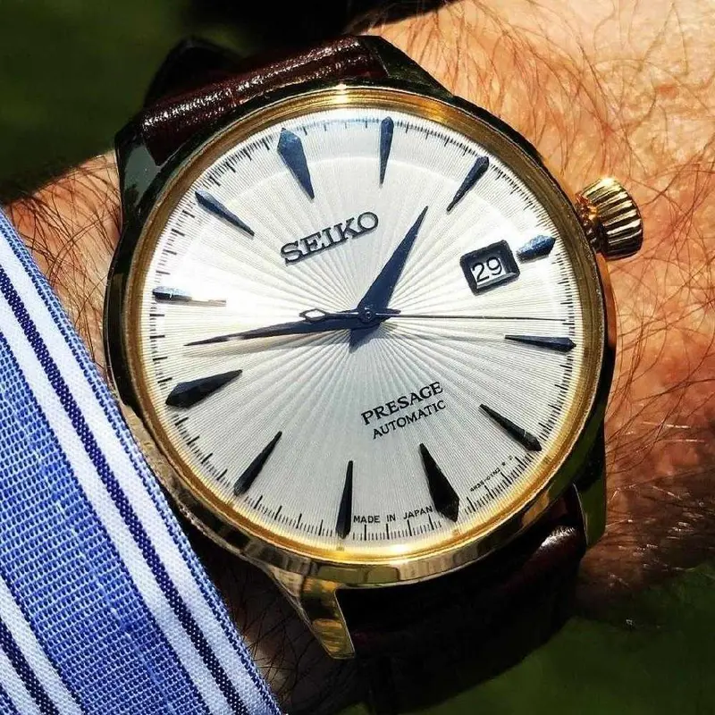 Seiko Presage Srpb44j1 Automatic Men's Brown Leather Strap Watch 2