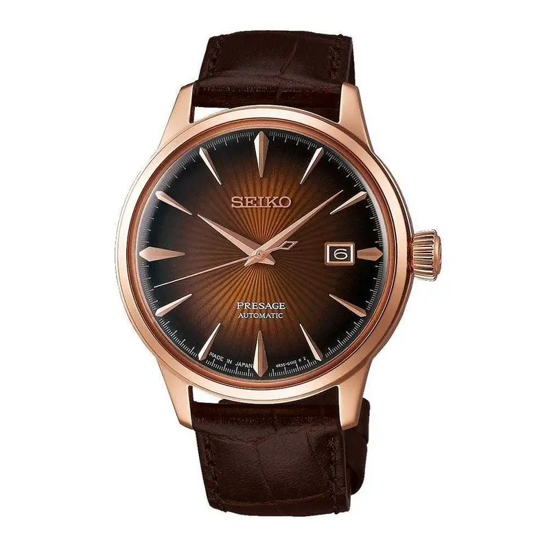 Seiko Presage Srpb46j1 Automatic Men's Brown Leather Strap Watch 1