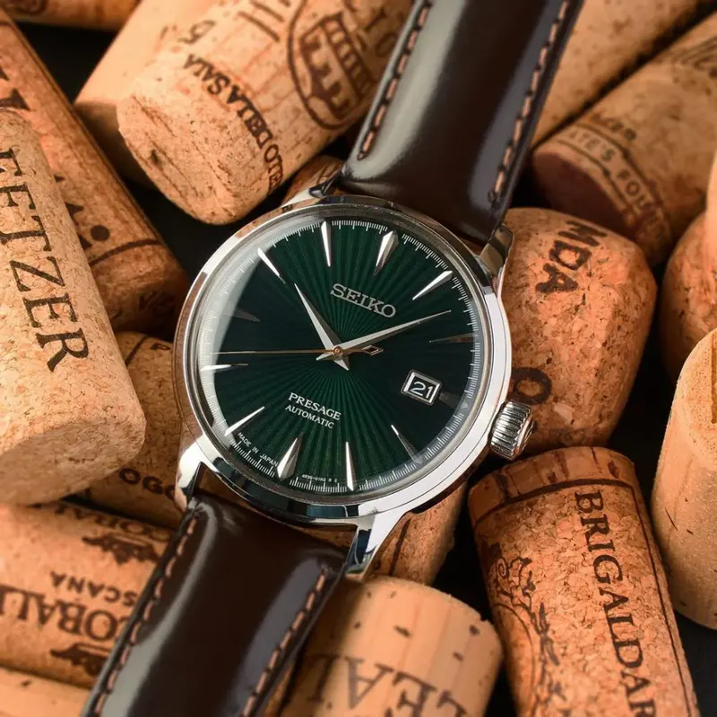 Seiko Presage Srpd37j1 Cocktail Time Mockingbird Green Men's Watch 1