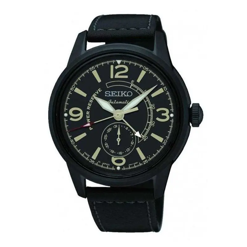 Seiko Presage Ssa339j1 Automatic Men's Black Leather Strap Watch 1