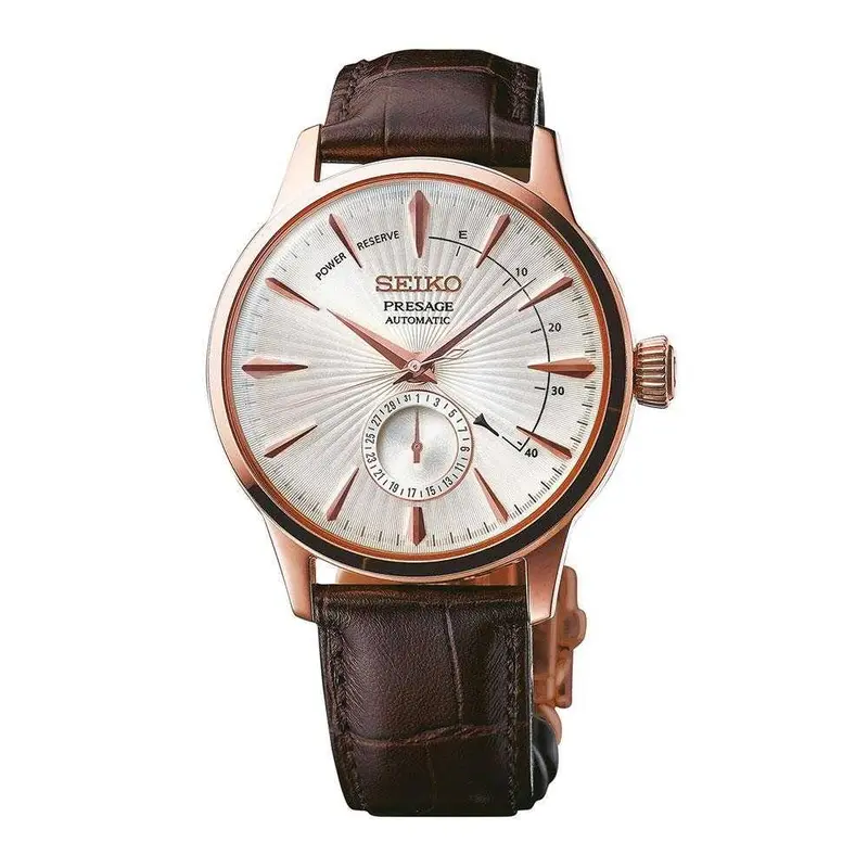 Seiko Presage Ssa346j1 Automatic Men's Brown Leather Strap Watch 1
