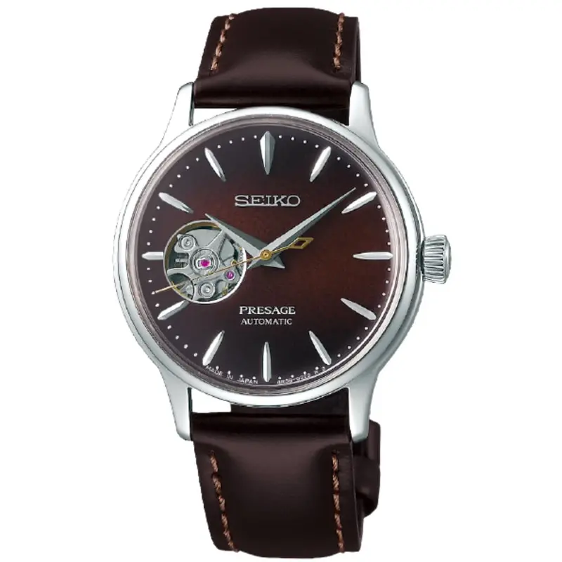 Seiko Presage Ssa783j1p Burgundy Leather Strap Women's Watch 1