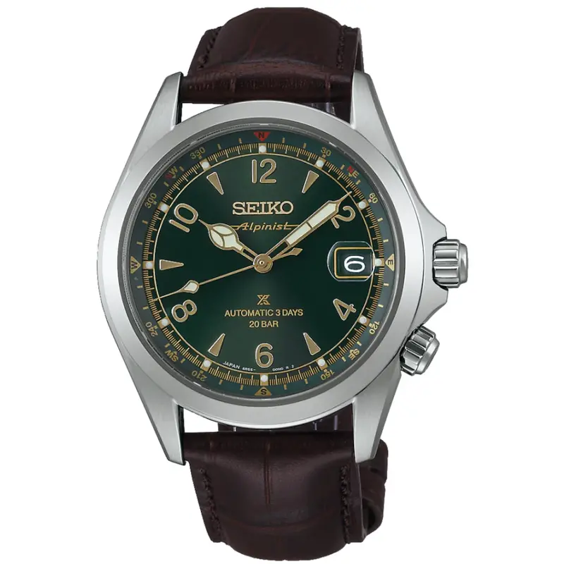 Seiko Prospex Alpinist Leather Strap Men Watch Spb507j1 1