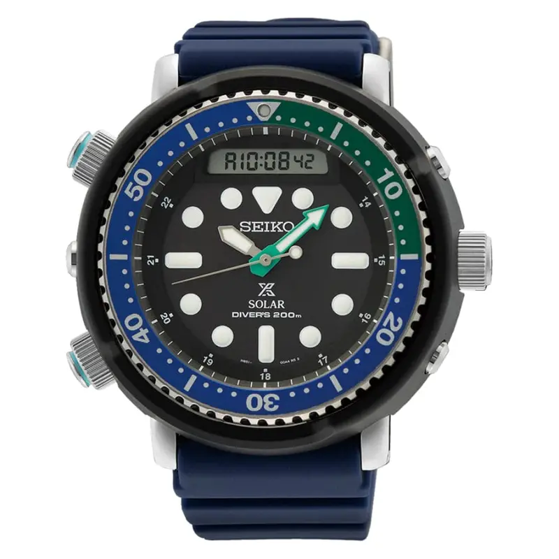 Seiko Prospex Black Dial And Blue Silicone Strap Men Watch Snj039p1 1