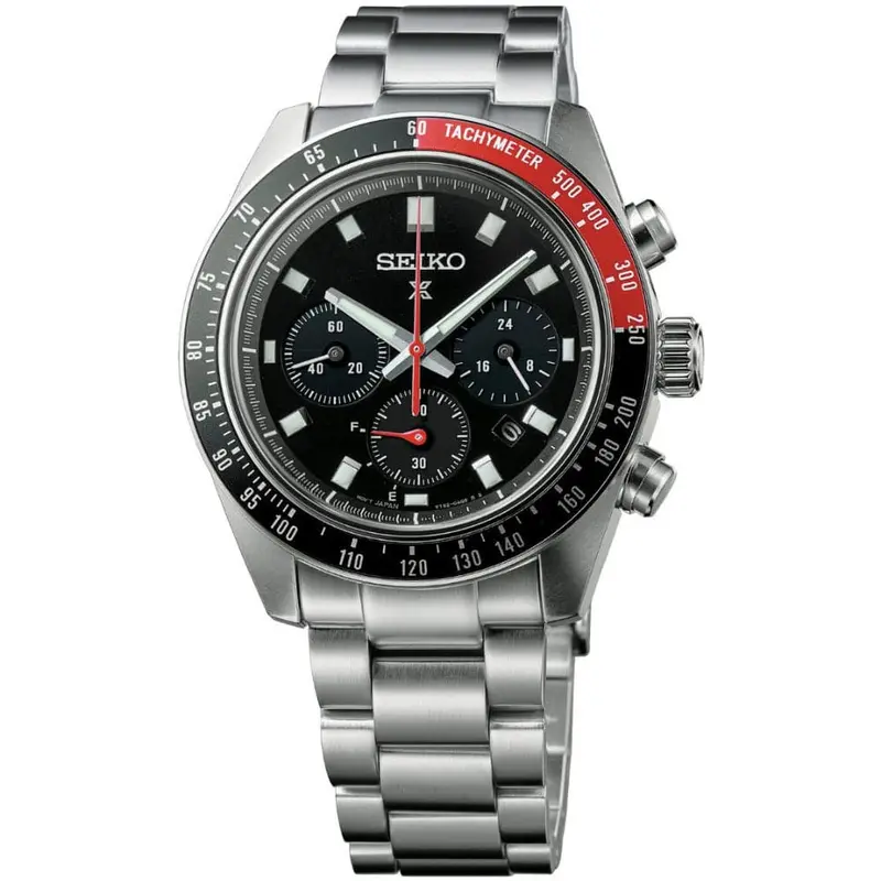 Seiko Prospex Black Dial Chronograph Silver Stainless Steel Men Watch Ssc915p1 2