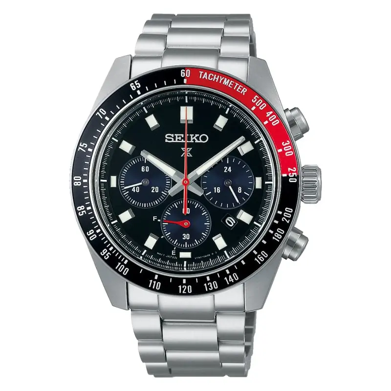 Seiko Prospex Black Dial Chronograph Silver Stainless Steel Men Watch Ssc915p1p 1