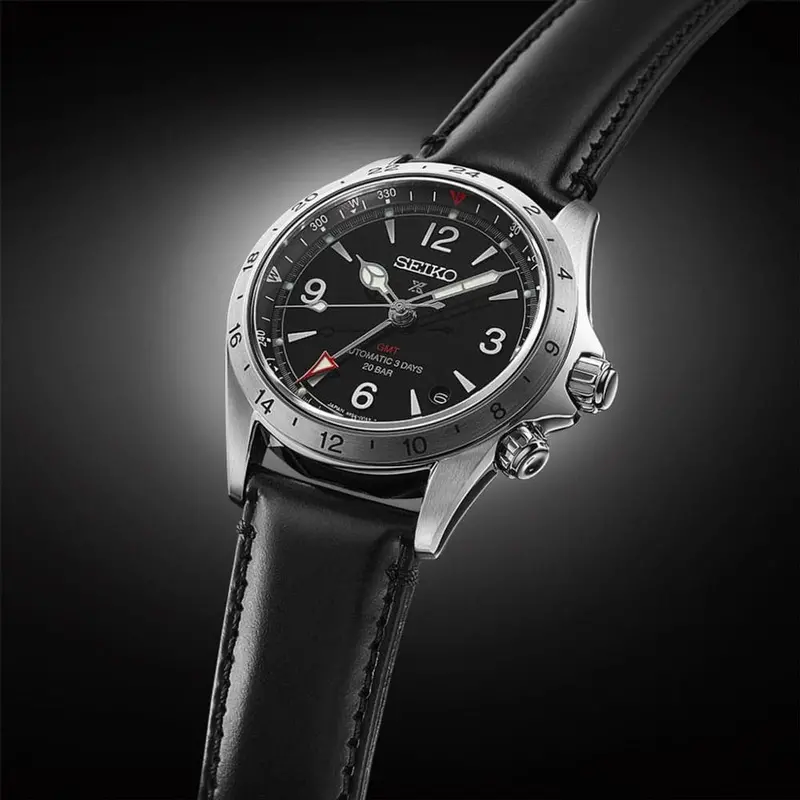 Seiko Prospex Black Dial Leather Strap Men Watch Spb379j1 2