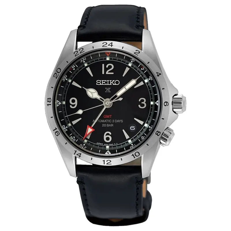 Seiko Prospex Black Dial Leather Strap Men Watch Spb379j1p 1