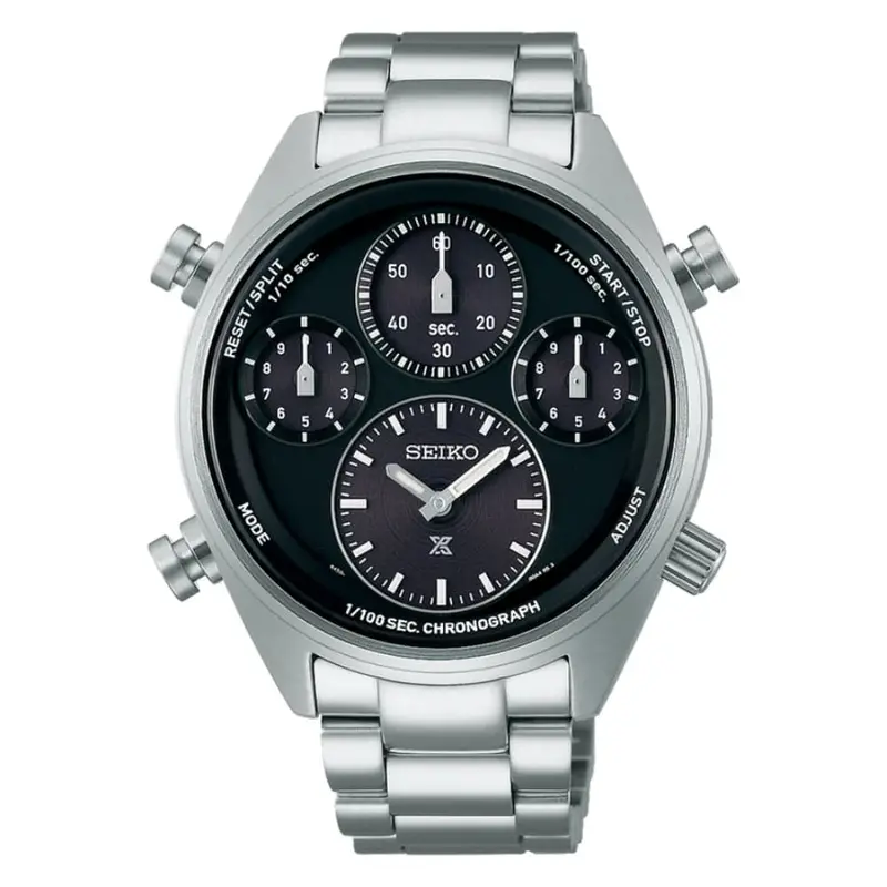 Seiko Prospex Black Dial Silver Stainless Steel Strap Men Watch Sfj003p1 1