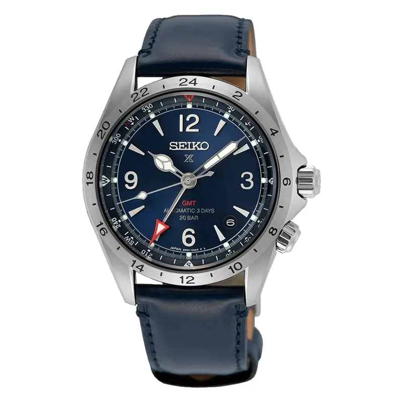 Seiko Prospex Blue Dial Leather Strap Men Watch Spb377j1 1
