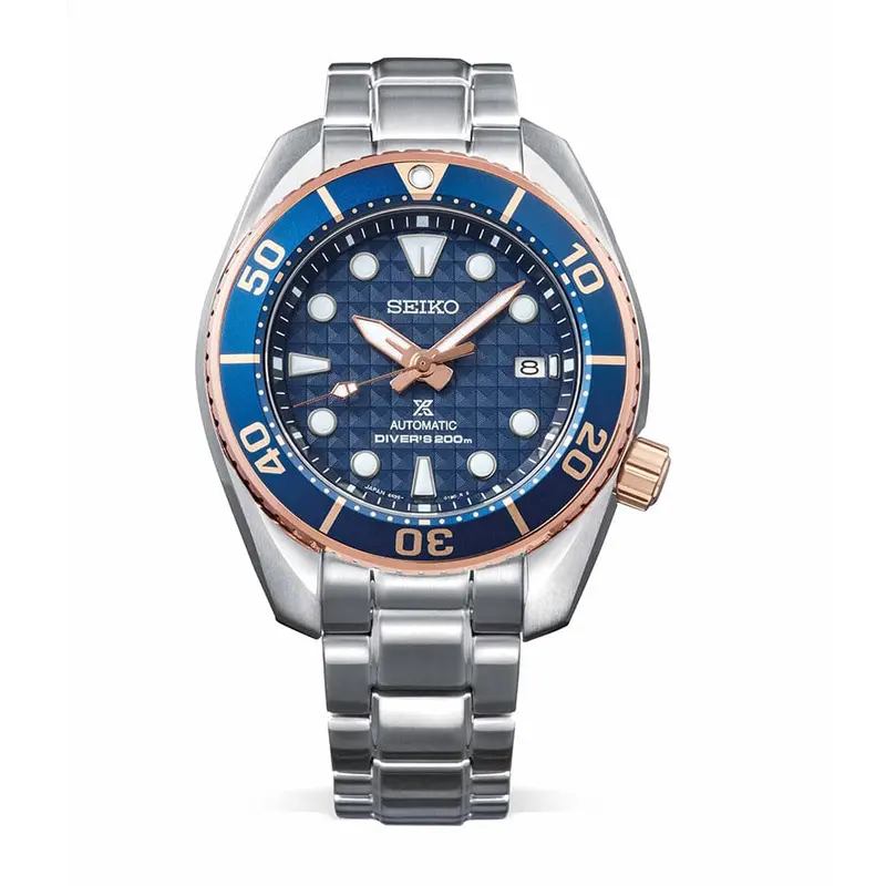 Seiko Prospex Blue Dial Silver Stainless Steel Strap Men Watch Spb344j1 1