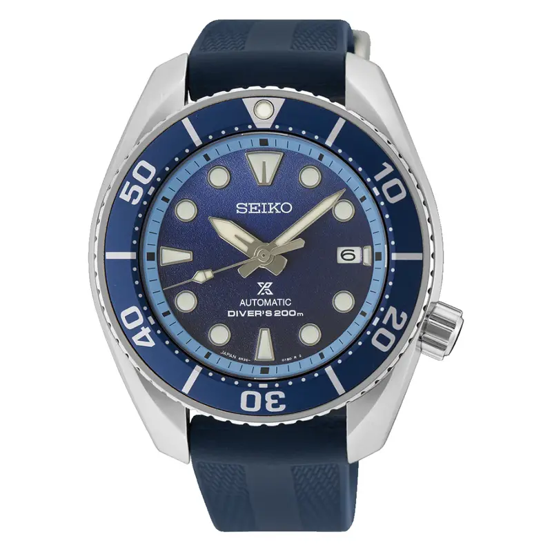 Seiko Prospex Blue Silicone Strap Men's Watch - Blue Fire Crater | Spb543j1 1