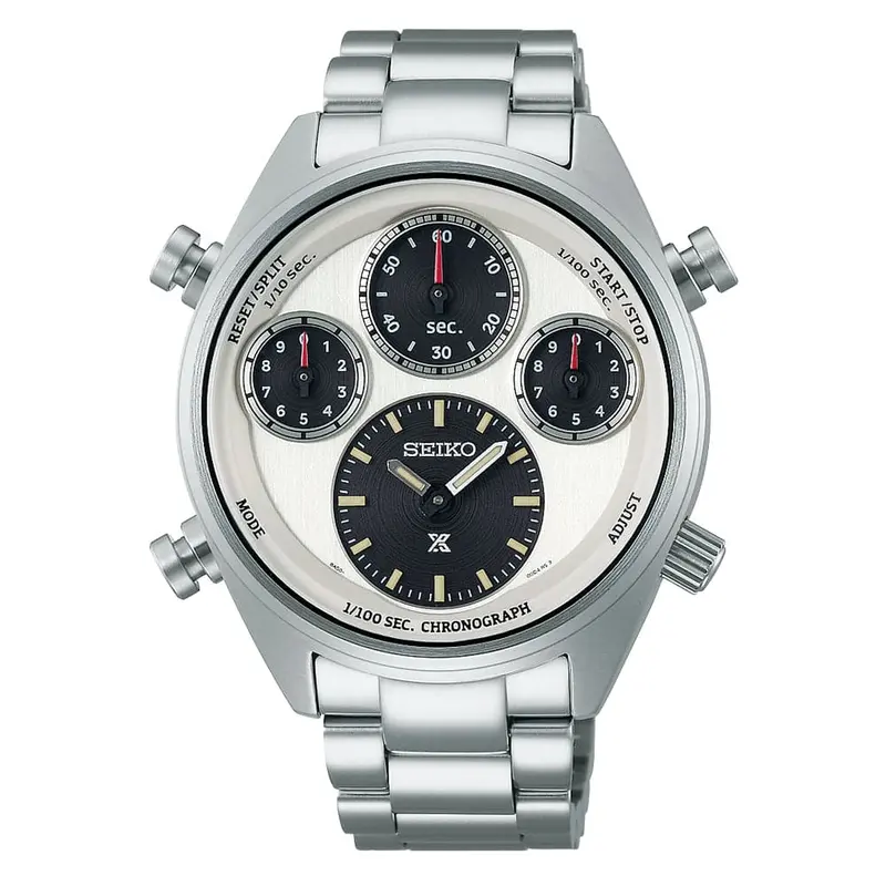 Seiko Prospex Chronograph Silver Stainless Steel Strap Men Watch Sfj009p1 1