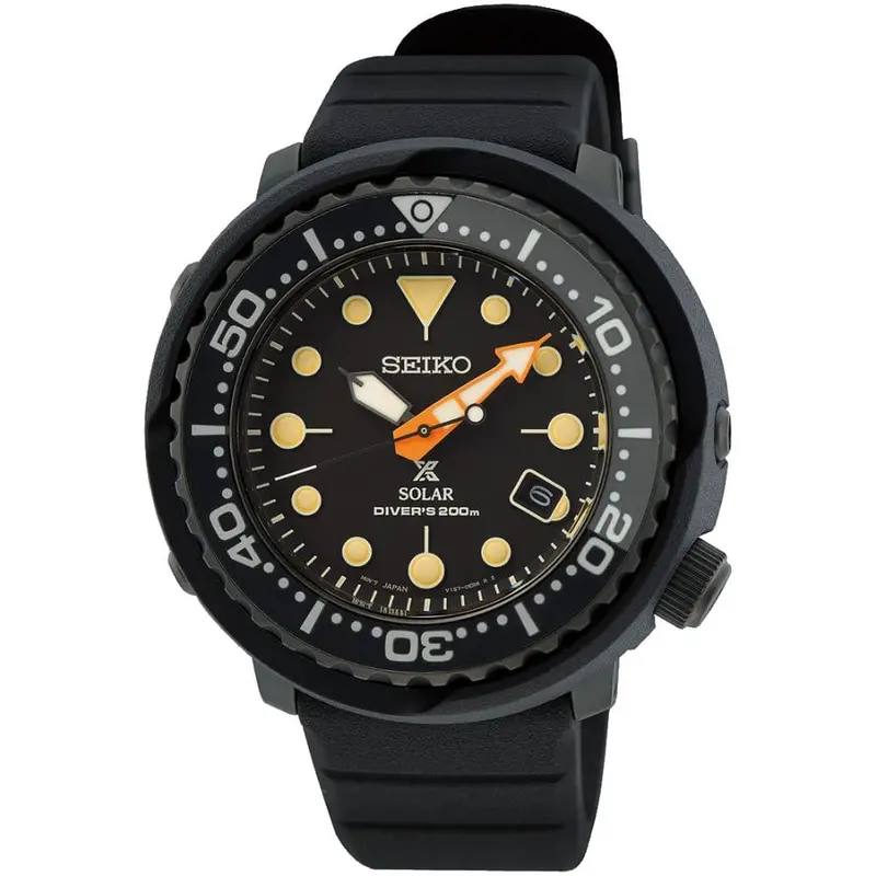 Seiko Prospex Diver's Sne577p1 Black Silicone Men's Watch 1