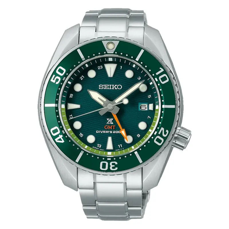 Seiko Prospex Gmt Green Dial And Silver Stainless Steel Men Watch Sfk003j1p 1