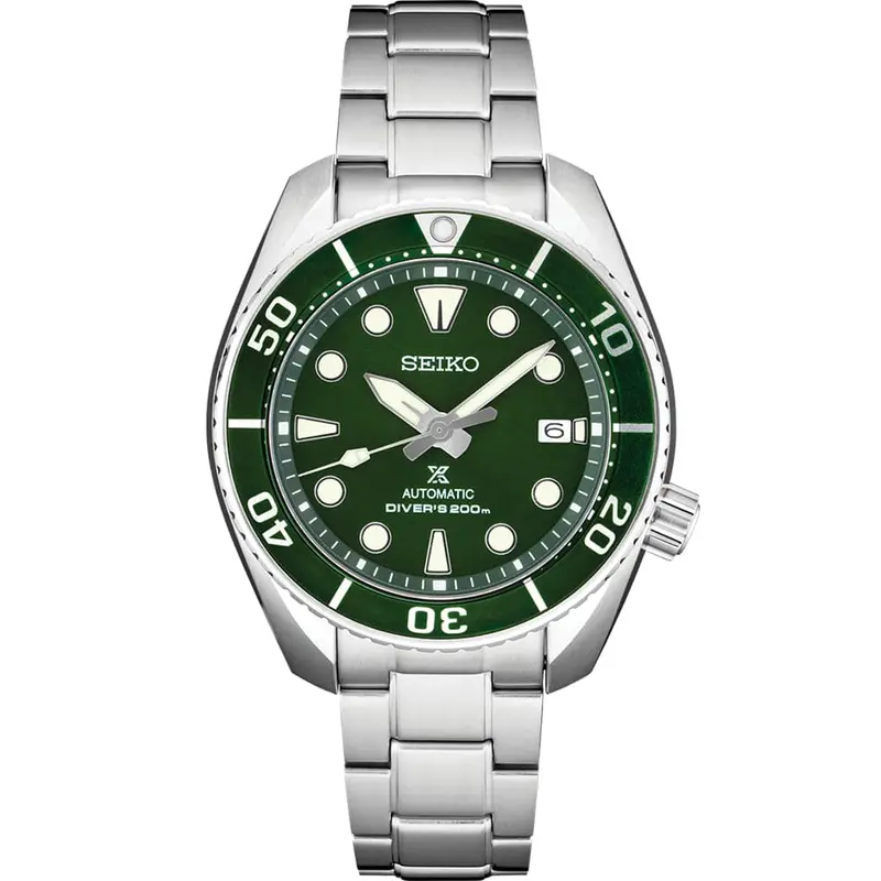 Seiko Prospex Green Dial Silver Stainless Steel Strap Men Watch Spb103j1p 1