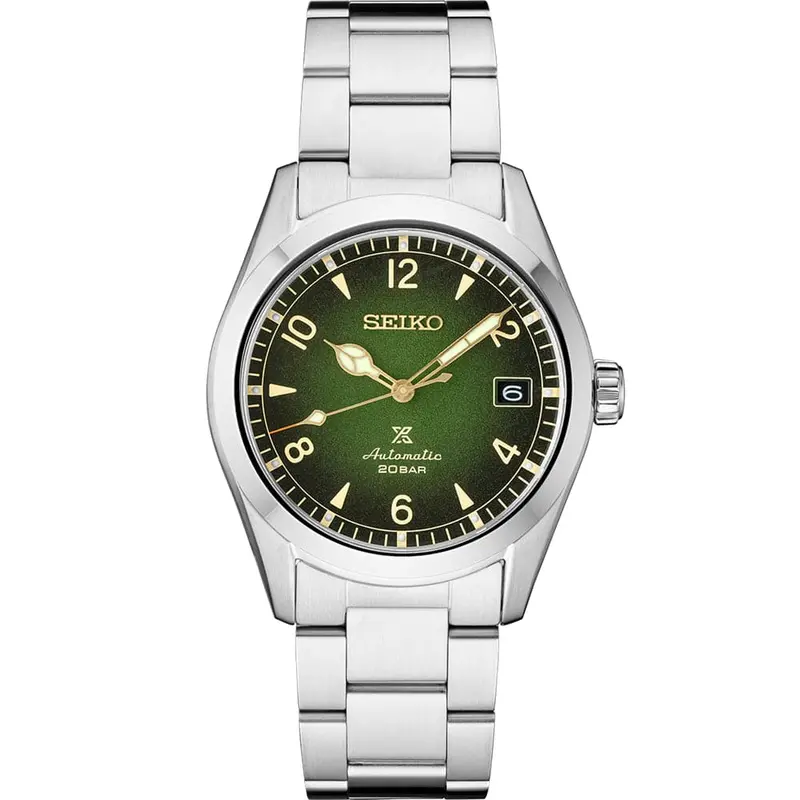 Seiko Prospex Land Green Dial Silver Stainless Steel Strap Men Watch Spb155j1 1
