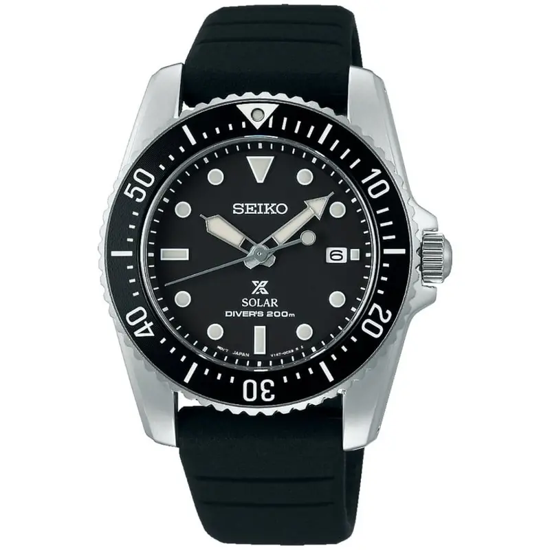 Seiko Prospex Sne573p1 Scuba Diver's Black Dial Silicone Strap Men's Watch 1