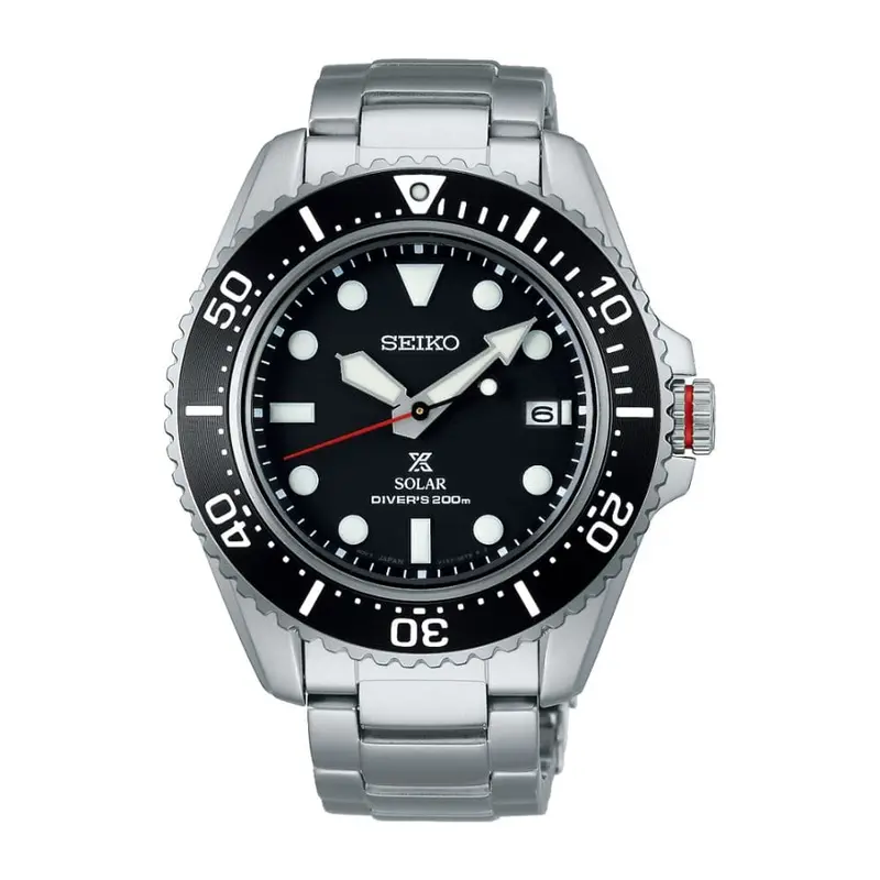 Seiko Prospex Sne589p1 Compact Solar Sapphire Black Dial Diver's Men's Watch 1