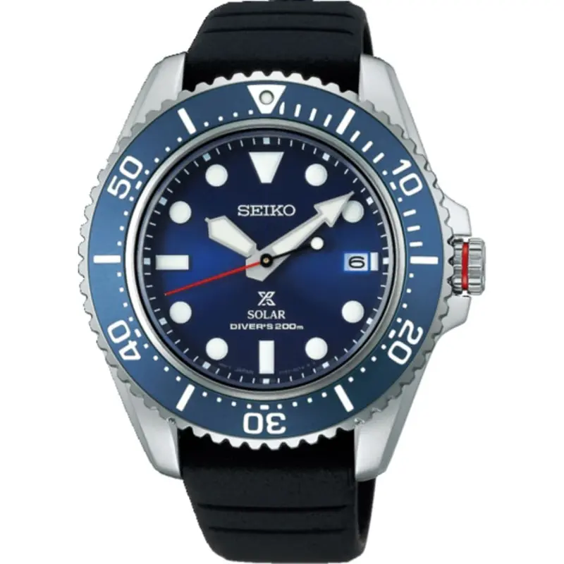 Seiko Prospex Sne593p1 Solar Blue Dial Silicone Strap Men's Diver Men's Watch 1