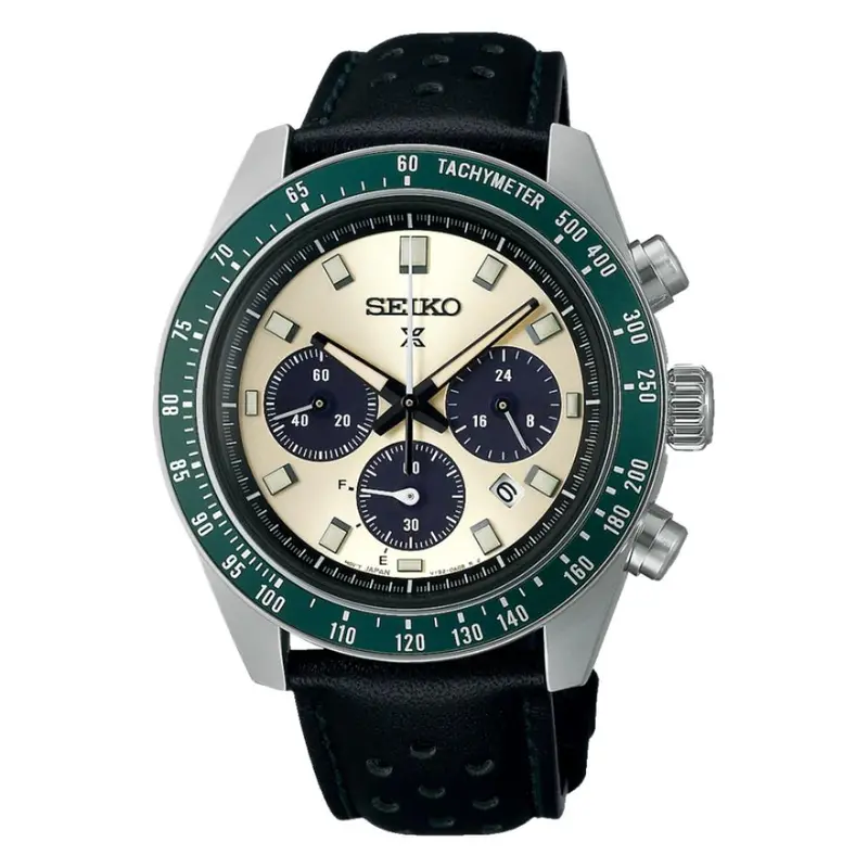 Seiko Prospex Solar Chronograph Black Leather Strap Men's Watch Ssc943p1p 1