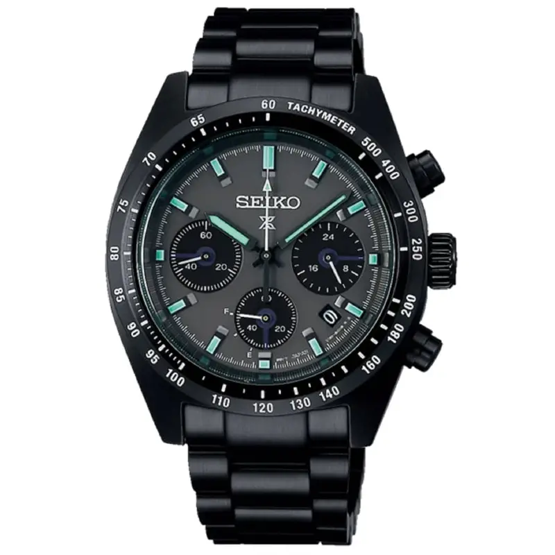 Seiko Prospex Speedtimer Black Stainless Steel Strap Men Watch Ssc917p1 1