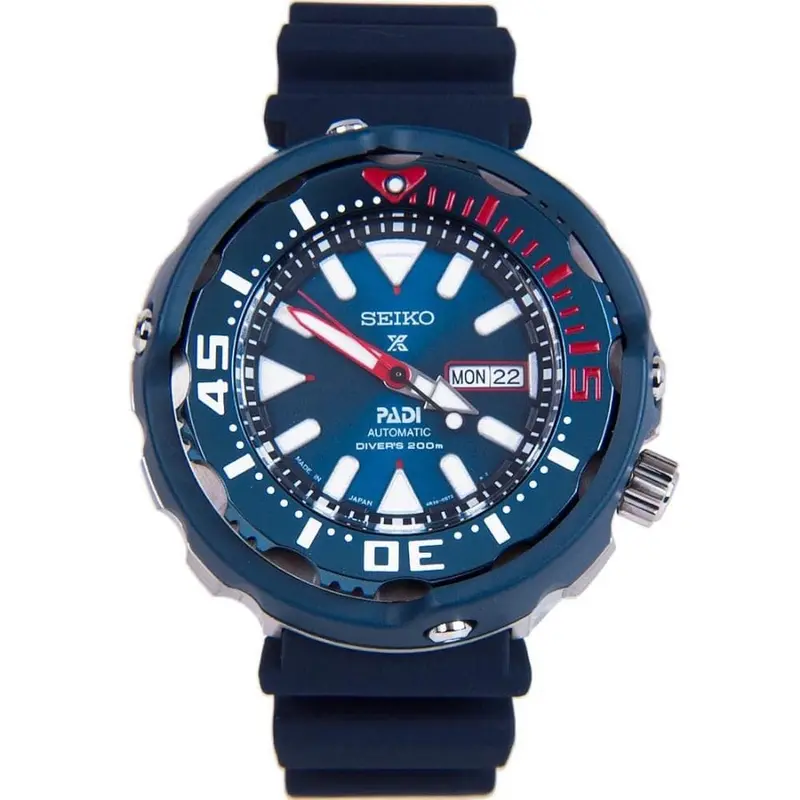 Seiko Prospex Srpa83j1 Automatic Men's Blue Rubber Strap Watch 1