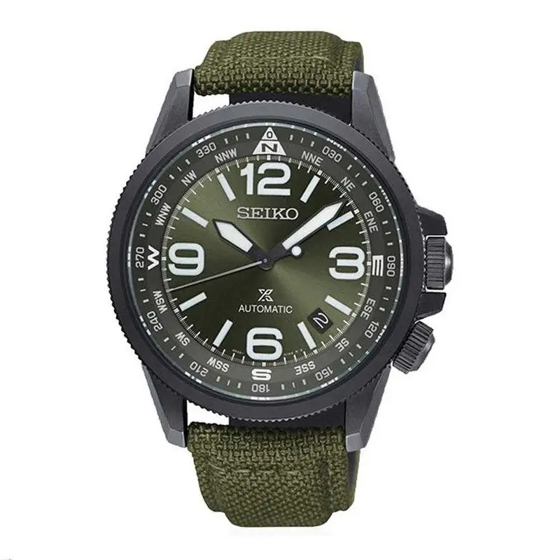 Seiko Prospex Srpc33k1 Automatic Men's Green Nylon Strap Watch 1