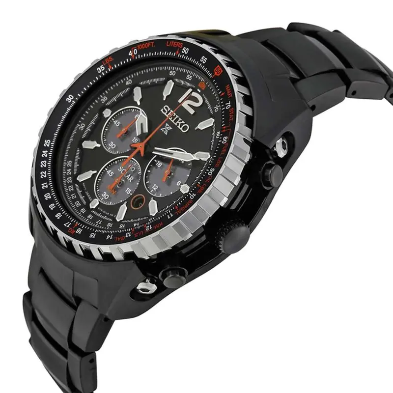 Seiko Prospex Ssc263p1 Solar Chronograph Stainless Steel Men's Black Watch 2