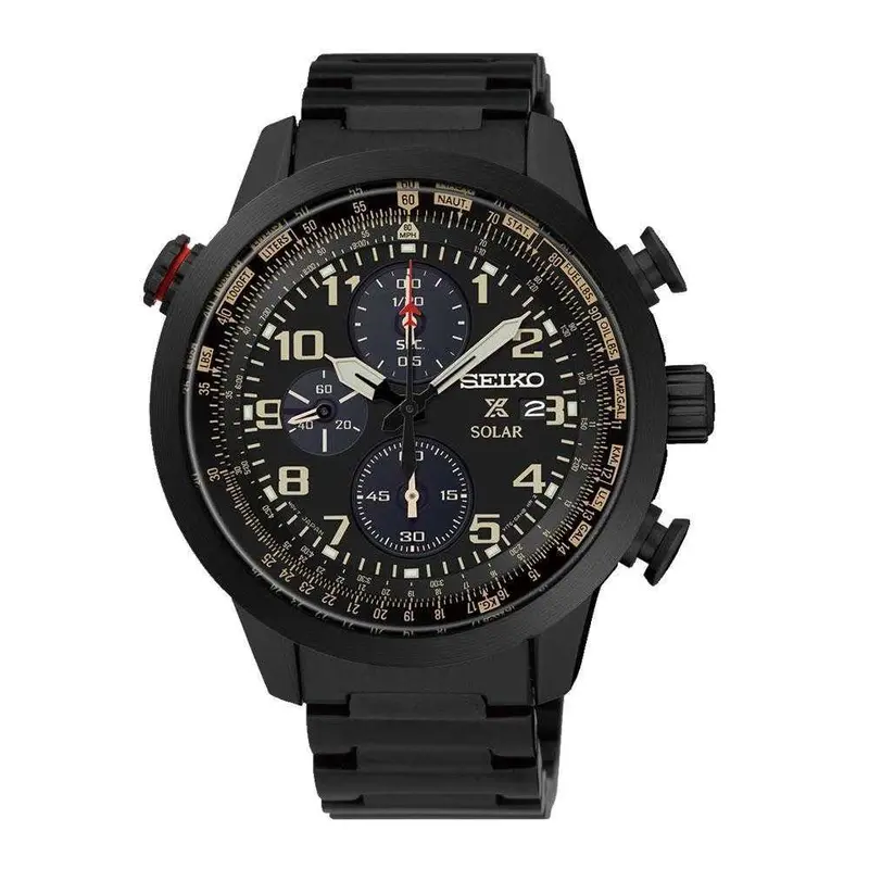 Seiko Prospex Ssc419p1 Solar Chronograph Stainless Steel Men's Black Watch 1