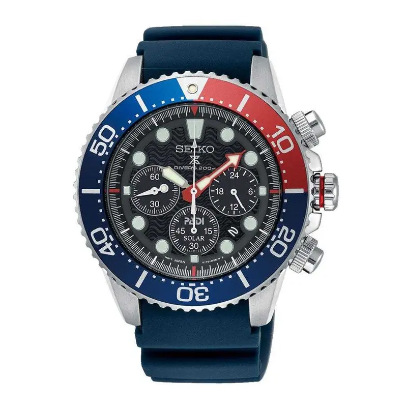 Seiko Prospex Ssc663p1 Solar Chronograph Men's Blue Rubber Strap Watch 1